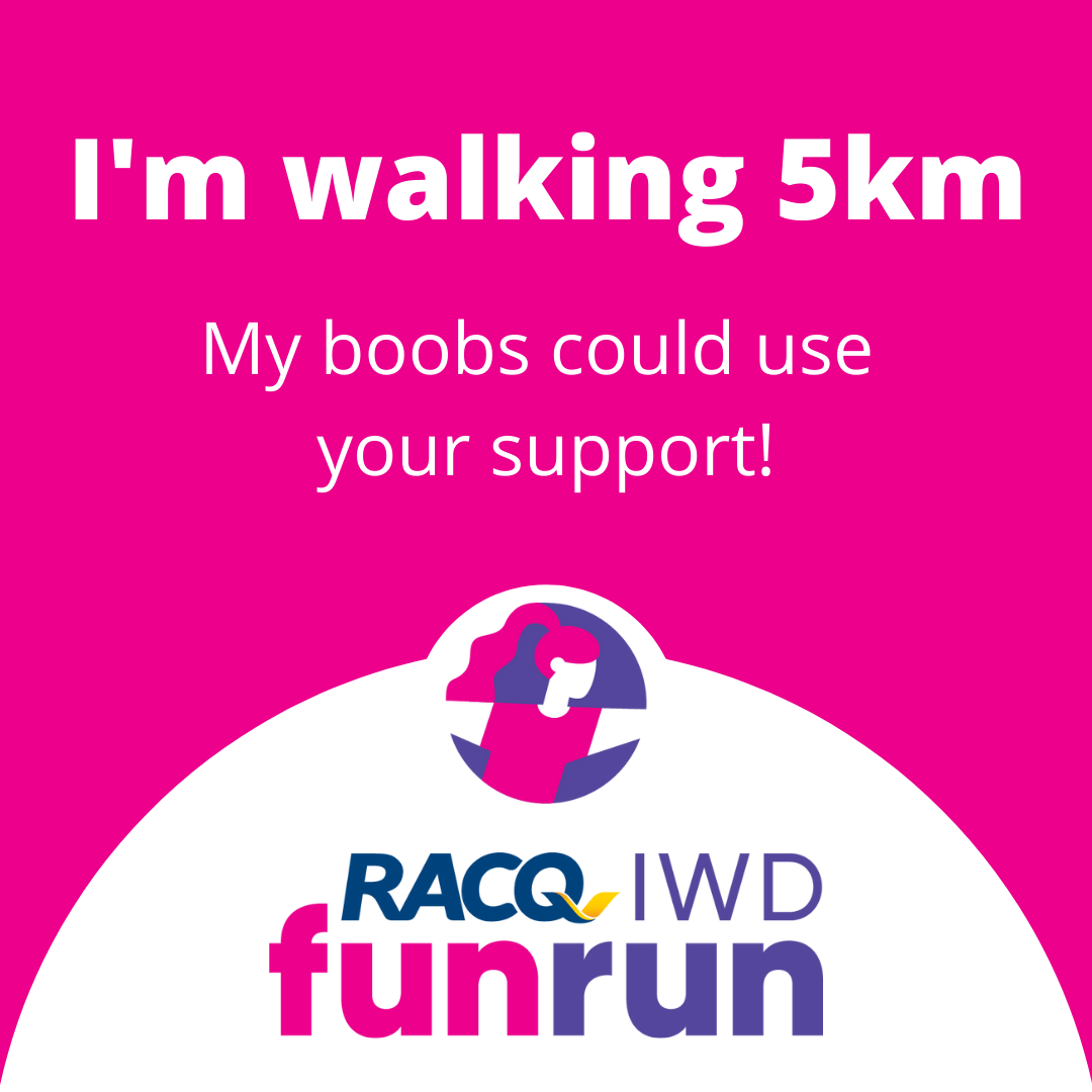 I'm walking 5km - my boobs need your support 1